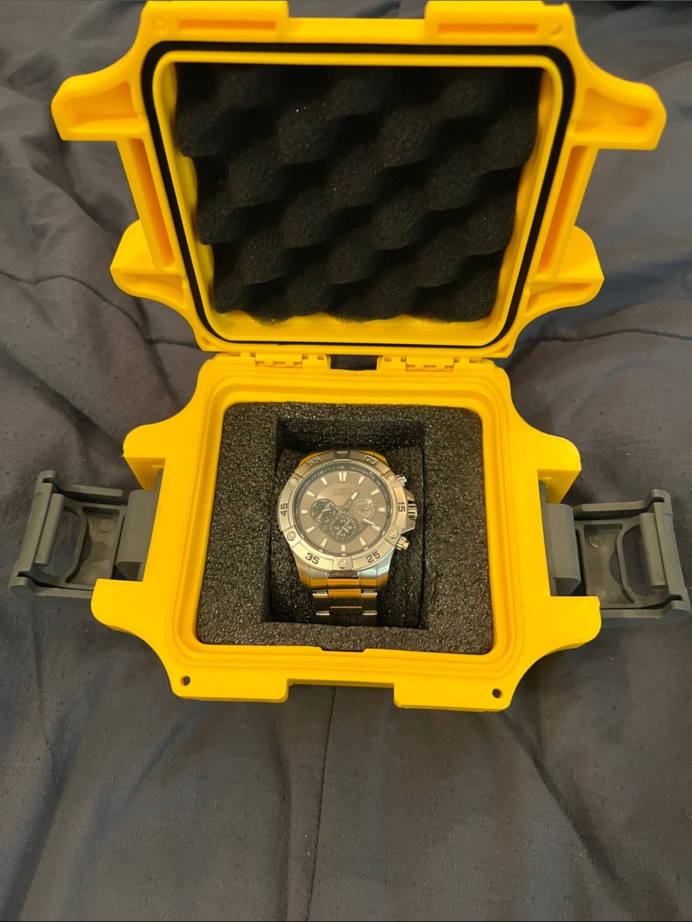 Stainless Steel Men's Chronograph Invicta Watch - Silver